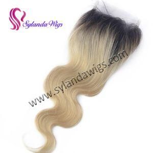 #1b-613 Brazilian Remy Body Wave Human Hair 4&quot;X4&quot; Lace Closure Human Hair Closure with Free Shipping