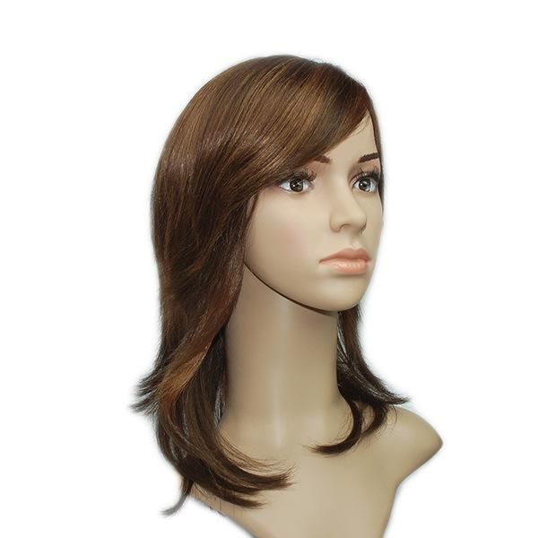 Gn5460 Full Hand Made Mono Top Medical Wig Both Sides Non Slip PU Female Toupee