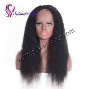 Sylandawigs #1b Remy Yaki Full Lace Wigs Brazilian Human Hair Wigs for Afro Black Women with Free Shipping