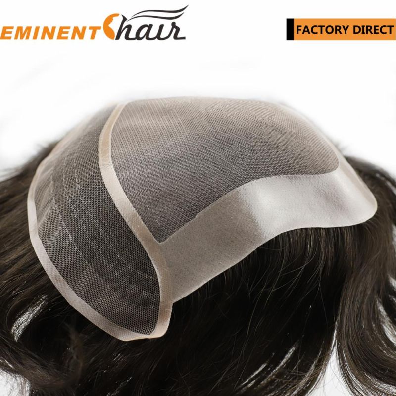 Human Hair Lace Front Men′s Hair System