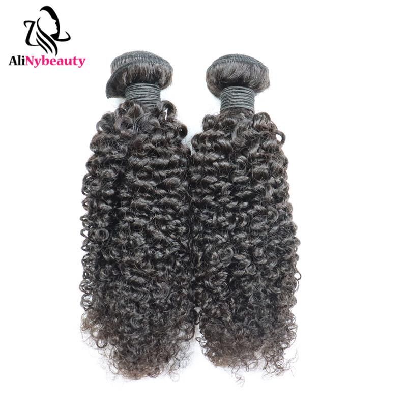 Alinybeauty Wholesale Price Raw Unprocessed 12A 10A Grade Indian Cuticle Aligned Brazilian Human Hair Jerry Curly Hiar Extension