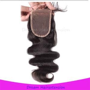 Attractive Remy Peruvian Virgin Body Wave Human Hair Lace Closure 4*4