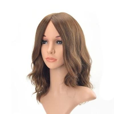 Long Hair Long Layer Light Brown Tone Wavy European Hair Kosher Human Hair Wig