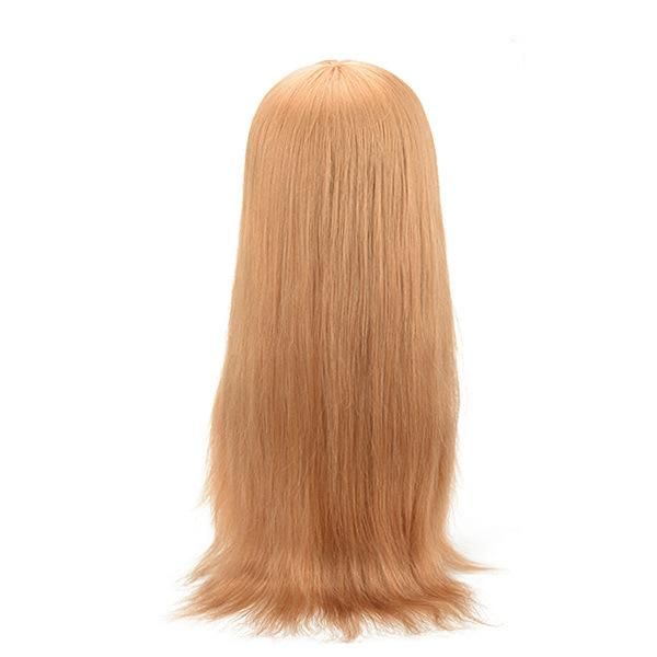 Silk Top Lace Wig Long Blond Color High Quality Human Hair Female Toupee