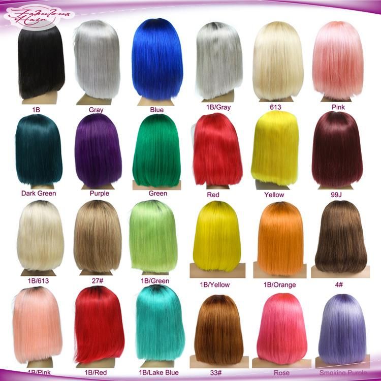 Factory Price 100% Human Hair Wig Color 4# Bob Wig