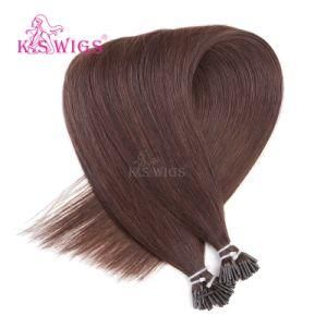 K. S Wigs Color #2 Virgin Remy Human Hair Extension I Tip Hair