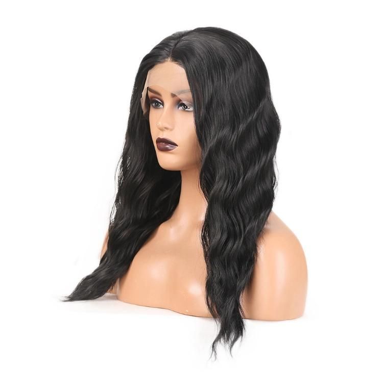 13X4 Synthetic Fiber Lace Front Middle Part Natural Body Wave Hair Wig