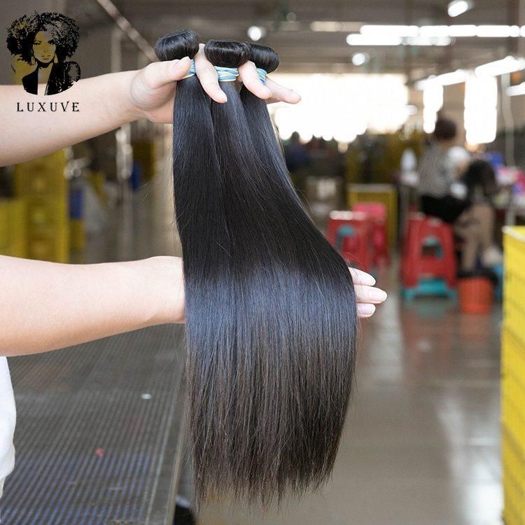 Luxuve Virgin Unprocessed Human 12A Grade Raw Brazilian Hair Bundles Cuticle Aligned Brazilian Hair Vendor Human Hair Extension