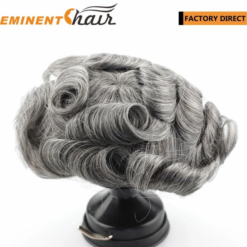Custom Made Thin Skin Men′s Human Hair Toupee