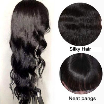 Brazilian Virgin Body Wave Human Hair Wigs with Bangs