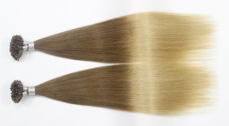 U-Tip Extensions Brazilian Straight Human Hair Bundles Ombre Color Remy Human Hair Extensions U-Tip Extensions Brazilian Straight Human Hair