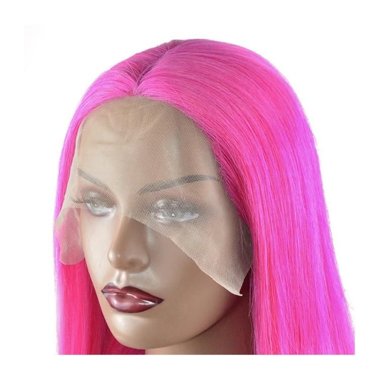 Wholesale Price 13X4 Lace Front Silky Straight Ombre Magenta Human Hair Wigs