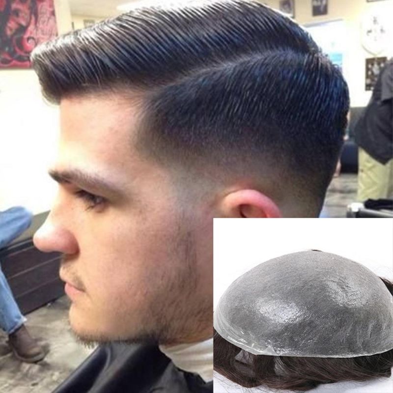 Kbeth High Quality Virgin Ultra Thin Skin Base Replacement Wig for Men Good Price Human Hair Mens Wig & Toupee Ready to Ship