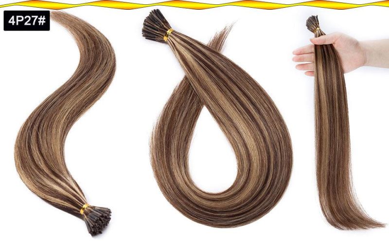 Straight Keratin Capsules Human Fusion Hair I Tip Hair Extensions