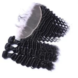 Shine Silk Hair Brazilian Loose Deep Wave 3 Bundles Human Hair Natural Color Remy Human Hair Weft Can Mix Any Length 10-26inch Hair Extension