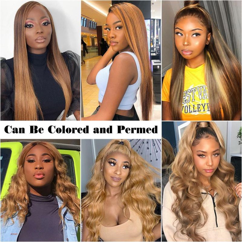 Sunlight Preplucked Brazilian Remy Orange Colored Middle Part Wig