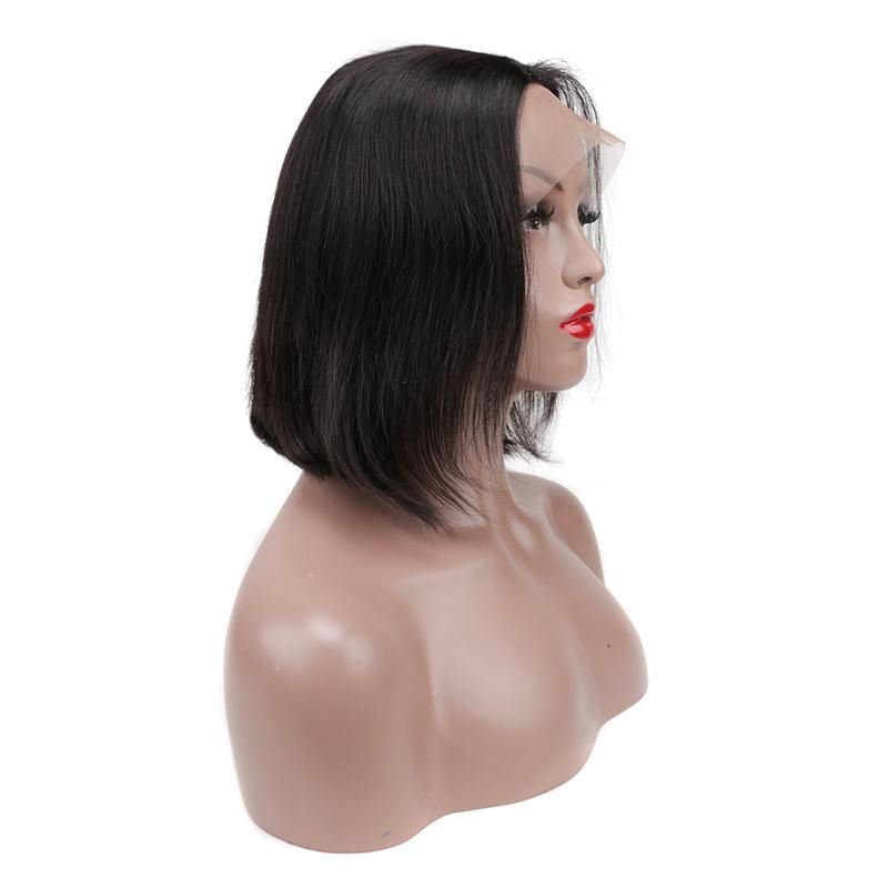 Factory Price Black Straight Cheap with Baby Woman Wavy Virgin HD Short Brazilian 100% Bob Human Hair Lace Front Wigs