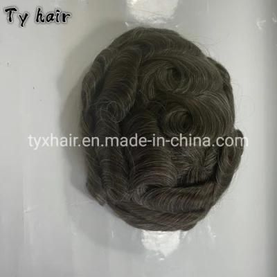 Toupee 100% Human Hair Hair Pieces Wig for Old Men Hair Replacement Man Piece Wig Soft