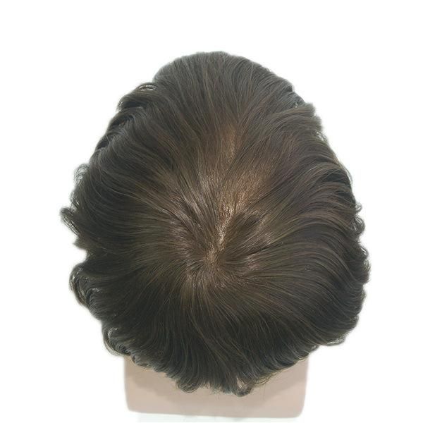 Transparent Poly with French Lace Front Human Hair System