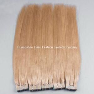 613# Blonde Color Cuticle Remy Russian Hair Virgin Tape Hair 24&quot;