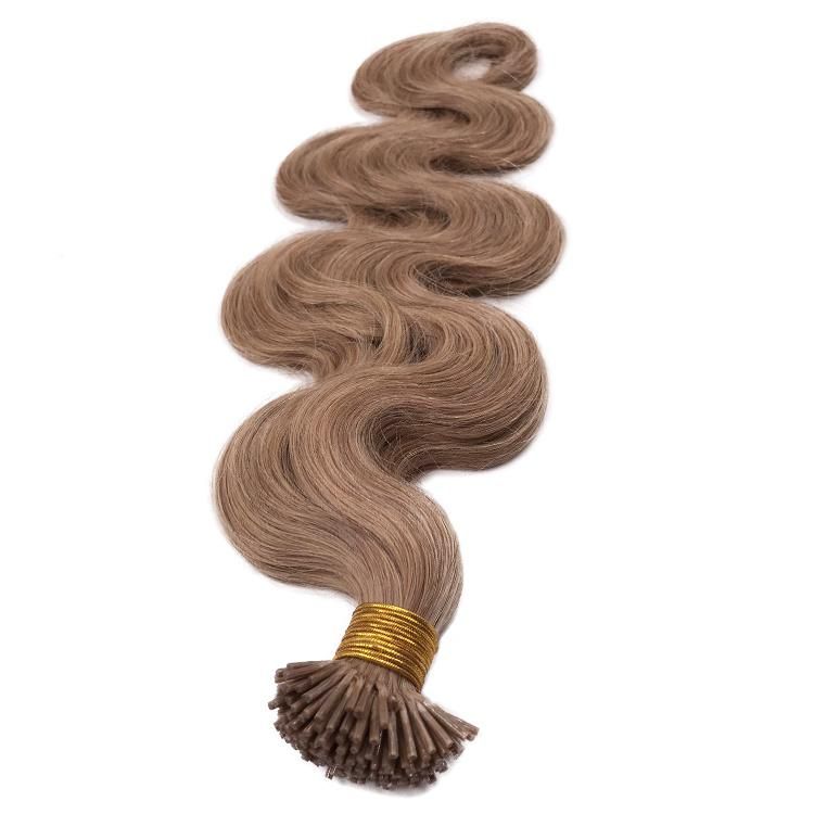 100% Cuticle Aligned Brazilian Human Hair Body Wave I-Tip Human Hair Extensions