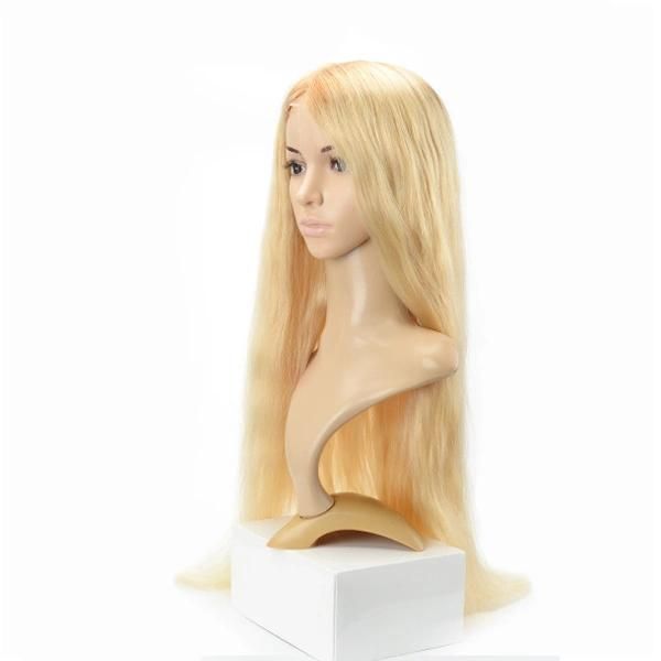 Full French Lace Wig Silk Top Long Human Virgin Hair Female Toupee