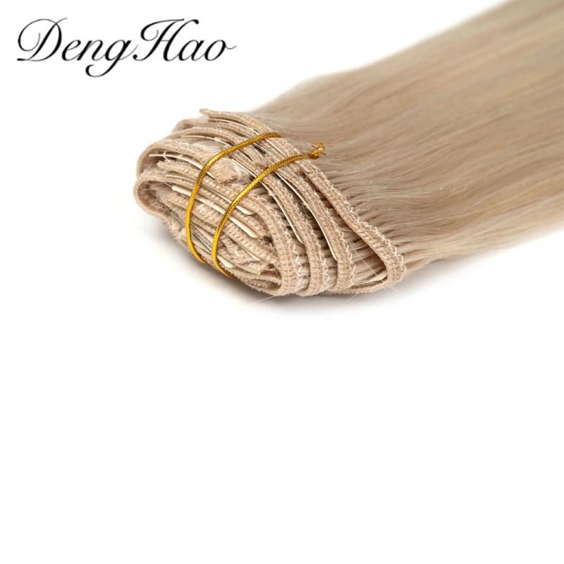 Denghao100% Human Hair Straight Human Hair Virgin Hair Clip in Hair Extension