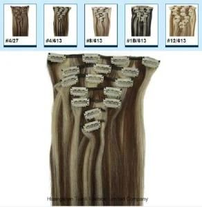 Clip in Remy Human Hair Full Head Blonde 7PCS Set