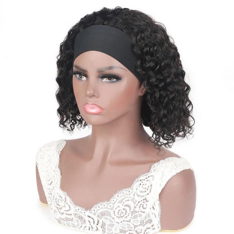 Wholesale Water Wave Headband Bob Machine Made Human Hair Wig