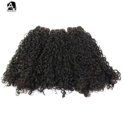 Angelbella Raw Indian 1b# Pissy Curl Remy Hair Weft New Arrived Hair Weaving Bundles