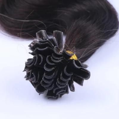 Hair 0.8g/S 16&quot; 18&quot; 20&quot; Real Remy Nail Tip Human Brazilian Hair Extensions Pre Bonded Hair Extensions Jet Black #1 Hair