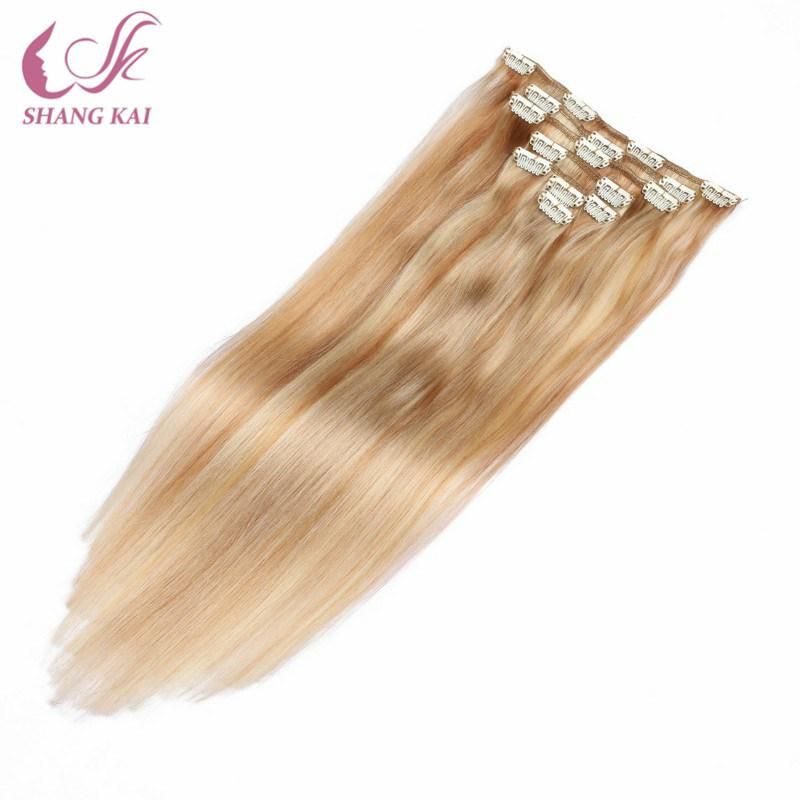 Wholesale Top Grade 100% Real Virgin Best 100% Brazilian Remy Clip in Hair Extension
