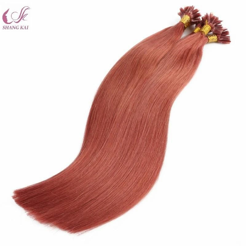 Pink Color Brazilian Virgin Remy Thick End Nail/U-Tip Hair Extension