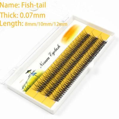 Fish Tail Eyelash 8mm10mm12mm Dove Tail Individual Eyelash Extensions