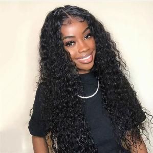 Cheap Price Natural Color Deep Curl Lace Front Wig Pre Plucked Afro Curl Lace Frontal Wig for Black Women