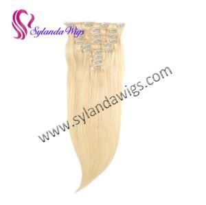 Color #613 20 Inch Straight Clip in Human Hair Extension 10 PCS/Set with Free Shipping