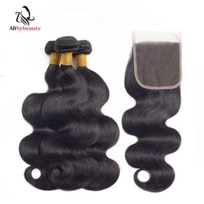 Hot Selling 3 Bundles Human Hair with Lace Closure Brazilian Virgin Hair