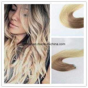 Wholesale Ombre Color #18#613 Tape in Remy Hair Extensions Seamless Virgin Human Hair Weft Straight Tape on Hair Extension