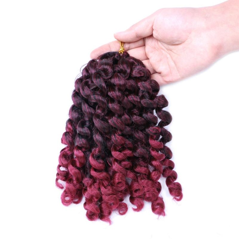 High Temperature Fiber Crochet Braiding Hair Synthetic Wand Curl Hair Extension