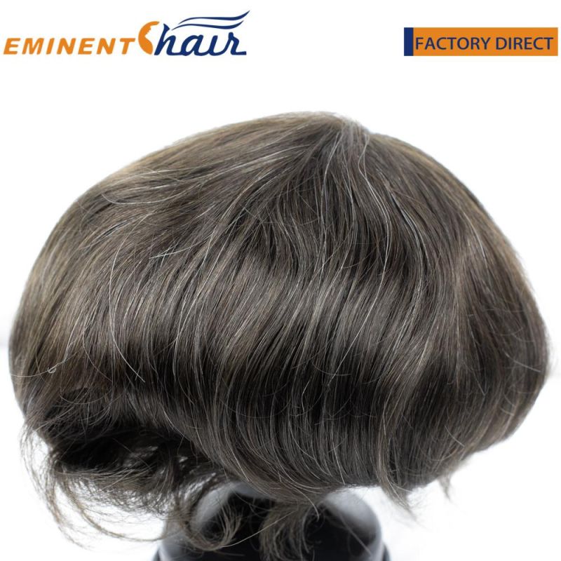 Strong Double Layers Ez on Fine Welded Mono #0.12 Toupee for Men