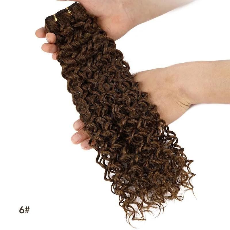 Remy Kinky Curly Colorful Human Hair Extensions 12-26′′