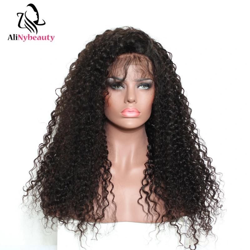 Human Hair Italy Curly Full Lace Wig in Stock