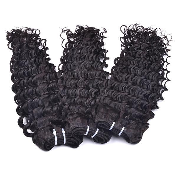 High Quality Natural Black Can Be Dyed Virgin Unprocessed Deep Wave Malaysian Hair
