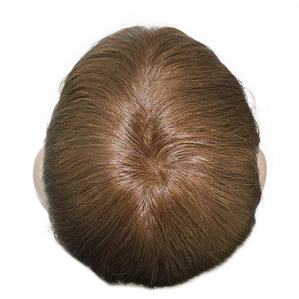 Natural Hair Toupee Super Thin Skin with Fine Welded Mono Front for Women