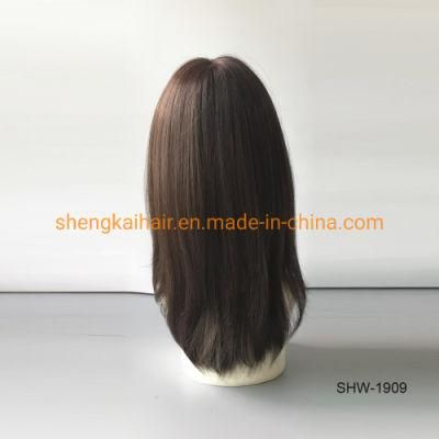 China Wholesale Good Quality Handtied Human Hair Long Black Hair Wigs 567