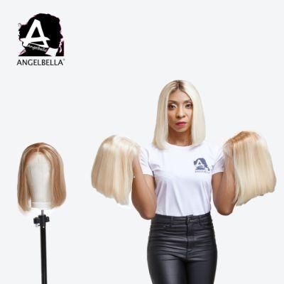 Angelbella Wholesales Virgin Remy Hair Wigs 12#613# Lace Front Wig