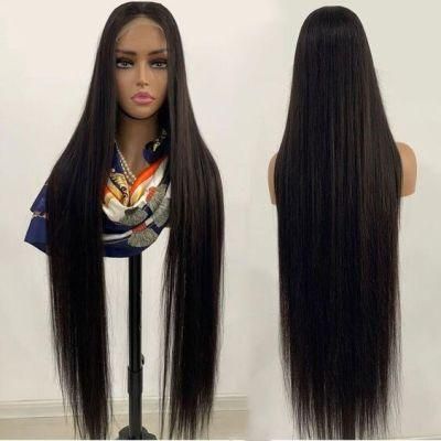30 32 Inch 150% Density 13*4 13*6 Straight HD Transparent Lace Front Brazilian Natural Human Hair Wigs for Black Women