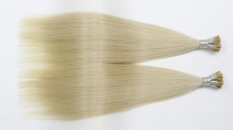 I-Tip Extensions Brazilian Straight Human Hair Bundles Blonde Color Remy Human Hair Extensions 613