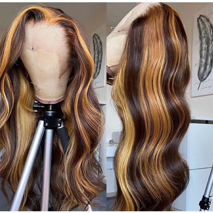 Wholesale Brazilian Human Hair Wig 13*6 Brown Body Wave Wig