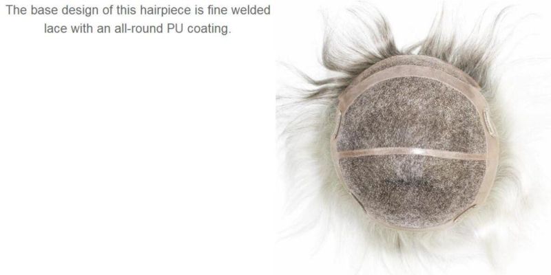 Human Hair Grey Hair Replacement for Older Generations - High Quality Long Lasting Mono Base